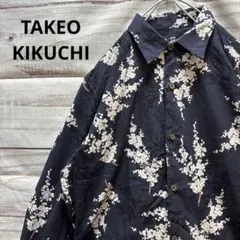TAKEO KIKUCHI 和柄シャツ 桜 花柄シャツ 総柄シャツ TKのサムネイル