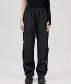 FLAREUP Obtuse Triangle Flap Pants Black