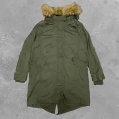 【美品】y2k ファー付モッズコート グランジフェアリー 平成ギャルユニセックス