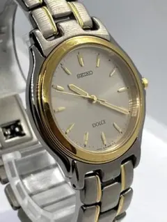 SEIKO DOLCE 腕時計 クォーツ コンビカラー 新品電池