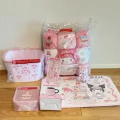 マイメロディ　7点セット　ステンレスマグ　クッション　ビーズチャーム