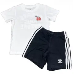 adidas セットアップ　上下セット　半袖　半ズボン　子ども服のサムネイル