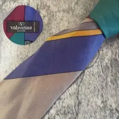 AN664 Valentino カラフル シルク ネクタイのサムネイル