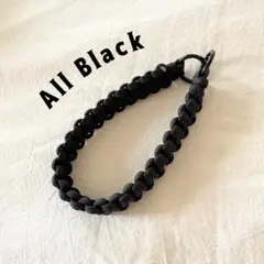 スマホストラップ　パラコード　黒