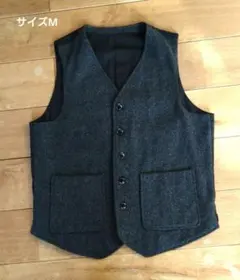 メンズ　ウール混ベスト サイズM
