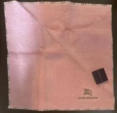 新品タグ付き　バーバリー　タオルハンカチ　ノバチェック　BURBERRY ピンク