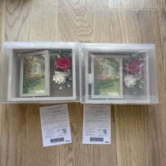 【2つセット】写真立て　花　祝電　白のサムネイル