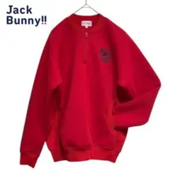 Jack Bunny!! ハーフジップブルゾン レディース 1 RED