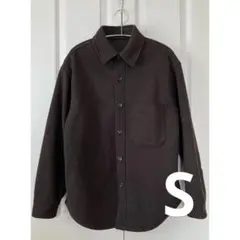 UNIQLO Sサイズ オーバーシャツジャケット ダークブラウン