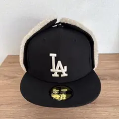 ニューエラ　ドジャース ドッグイヤーキャップ　ボア　ファー　フライトキャップ