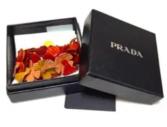 PRADA プラダ　フラワー装飾　レザーブレスレット　箱付き　43672のサムネイル