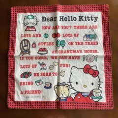 美品 希少　ハローキティー　ビンテージハンカチ　レトロサンリオ　アンティーク