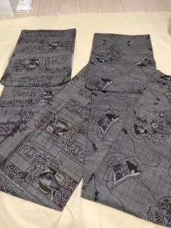 Ｒ623正絹本場紬着物９マルキ2枚セット！