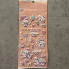 ♡サンリオ　ハローキティ　シナモロール　ぷっくりシール　メリーゴーランド