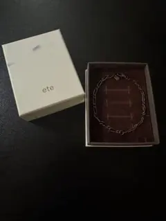 ete エテ シェアブレスレット ミックス シルバー チェーン 箱付き