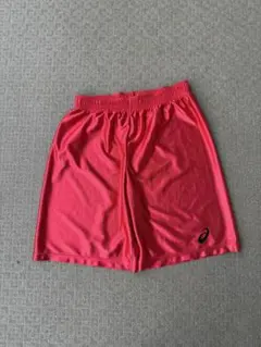 アシックス 赤 ハーフパンツ