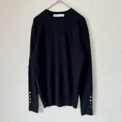 ハルキ様専用ZARA ザラ 長袖ニット セーター 金ボタン付き ブラック 黒