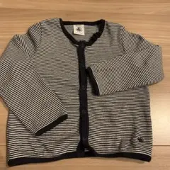 Petit Bateau カーディガン 81cm ストライプ