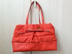 kate spade オレンジ レッド　パフデザイン ショルダーバッグ