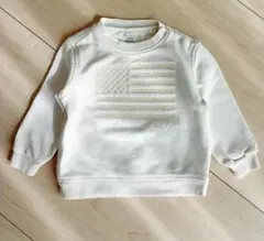 【Ralph Lauren】星条旗 トレーナー スウェット12M ホワイト系　白