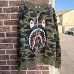 A bathing ape カモ柄 スウェット シャーク エイプ 迷彩