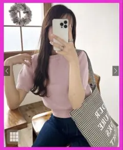 【新品 未使用】GRL レディース パフスリーブニット トップス