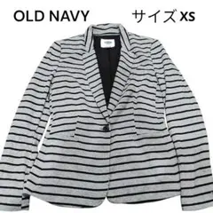 OLD NAVY ストライプ テーラードジャケット XS グレー リラックス