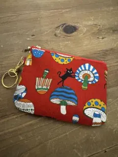 【新品未使用】 ハンドメイド　ポーチ　小物入れ　猫