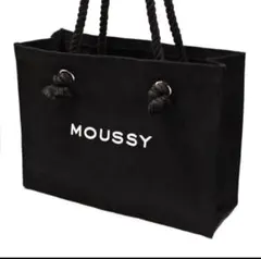 moussy マウジー トートバッグ キャンバス ロープハンドル 黒 ブラック