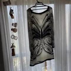 PAOLA FRANI チュニック 長袖 バタフライ柄のサムネイル
