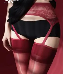 格安　フリルフラワーレース ガーターストッキング ランジェリーsexy誘惑　美脚