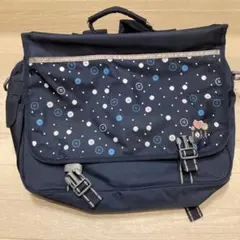 ELLE CLASSEネイビー ドット柄 レッスン バッグ　子供用リュックのサムネイル