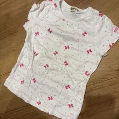 ミキハウス ホットビスケッツ リボン柄 Tシャツ 110cm