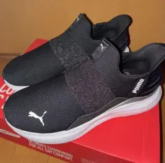 PUMA SOFTRIDE ブラック スリッポン