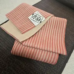 半巾帯 浴衣帯 麻100% 源氏物語 女性用 ゆかた帯 赤 エンジ - メルカリ