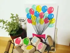 結婚式　ウェディングツリー　葉っぱスタンプ　風船スタンプ　芳名帳