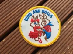【70's 可愛い ウサギ ワッペン】ビンテージ ロカビリー プレイボーイ