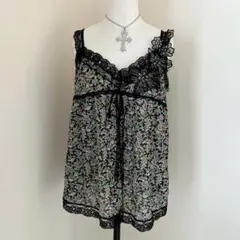 00s axes 花柄 リボン キャミ fairygrunge レース - メルカリ