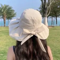 帽子　つば広　折りたたみ　UVカット　遮光100% 紫外線　洗える　深め　黒　白