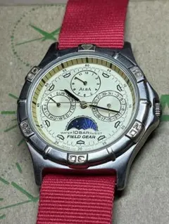 SEIKO ALBA FIELD GEAR ムーンフェイズ　クロノグラフ　稼働品