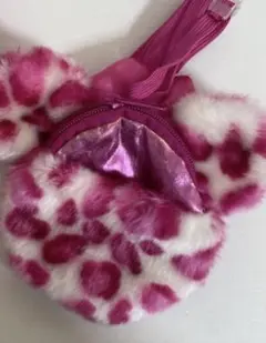 ディズニー ヒョウ柄ミニー ピンクポーチ