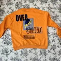 OVER STAND オレンジ トレーナー