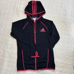 adidas CLIMLITE フード付きジャケット サイズM 黒/赤