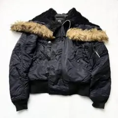 ALPHA 00s n2b fur jacket y2k military