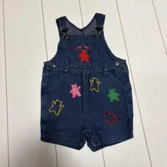 miki HOUSE デニムオーバーオール 80 レトロ