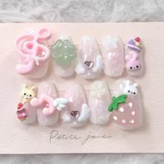 現品 平成女児 クローバー 四葉 音符 羽 苺 ウィッシュコア ネイルチップ