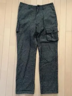グレー カーゴパンツ サイドポケット付き