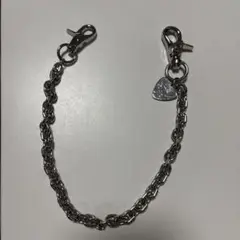 ウォレットチェーン ステンレススチール ハート型チャーム