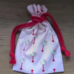 サンリオ◆ハローキティ　巾着袋 ピンク