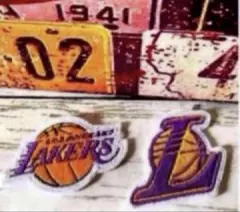 【新品❣️】Lakers アイロン　接着　ワッペン　2枚セットのサムネイル